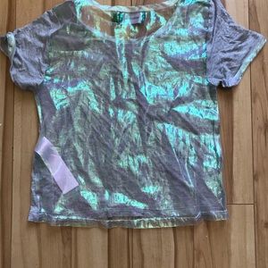 Mink pink tee with transparent back